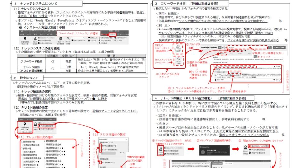 画面ショットや図表を使った、分かりやすい社内向けマニュアル