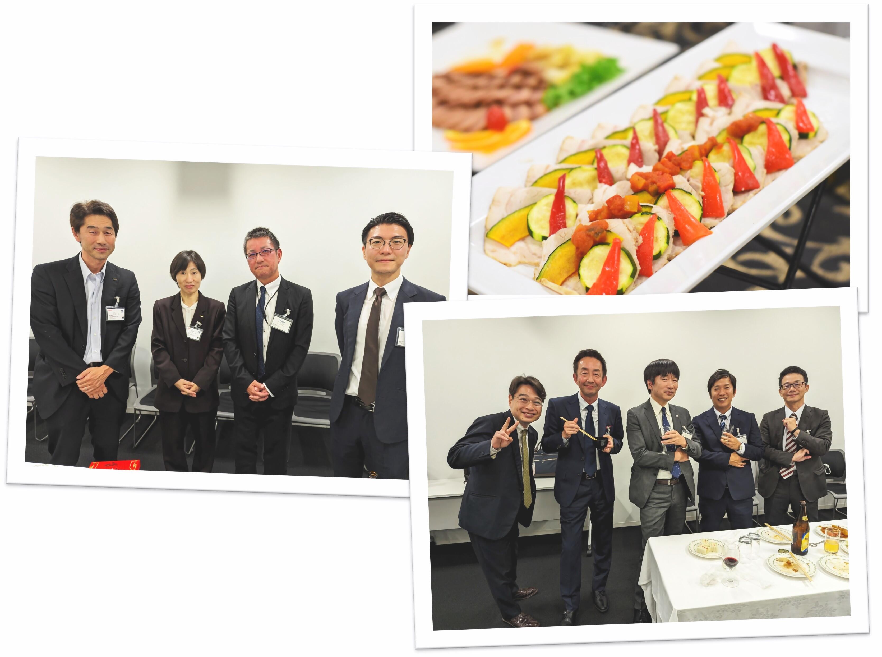 同会場内で立食パーティー形式の懇親会を開催